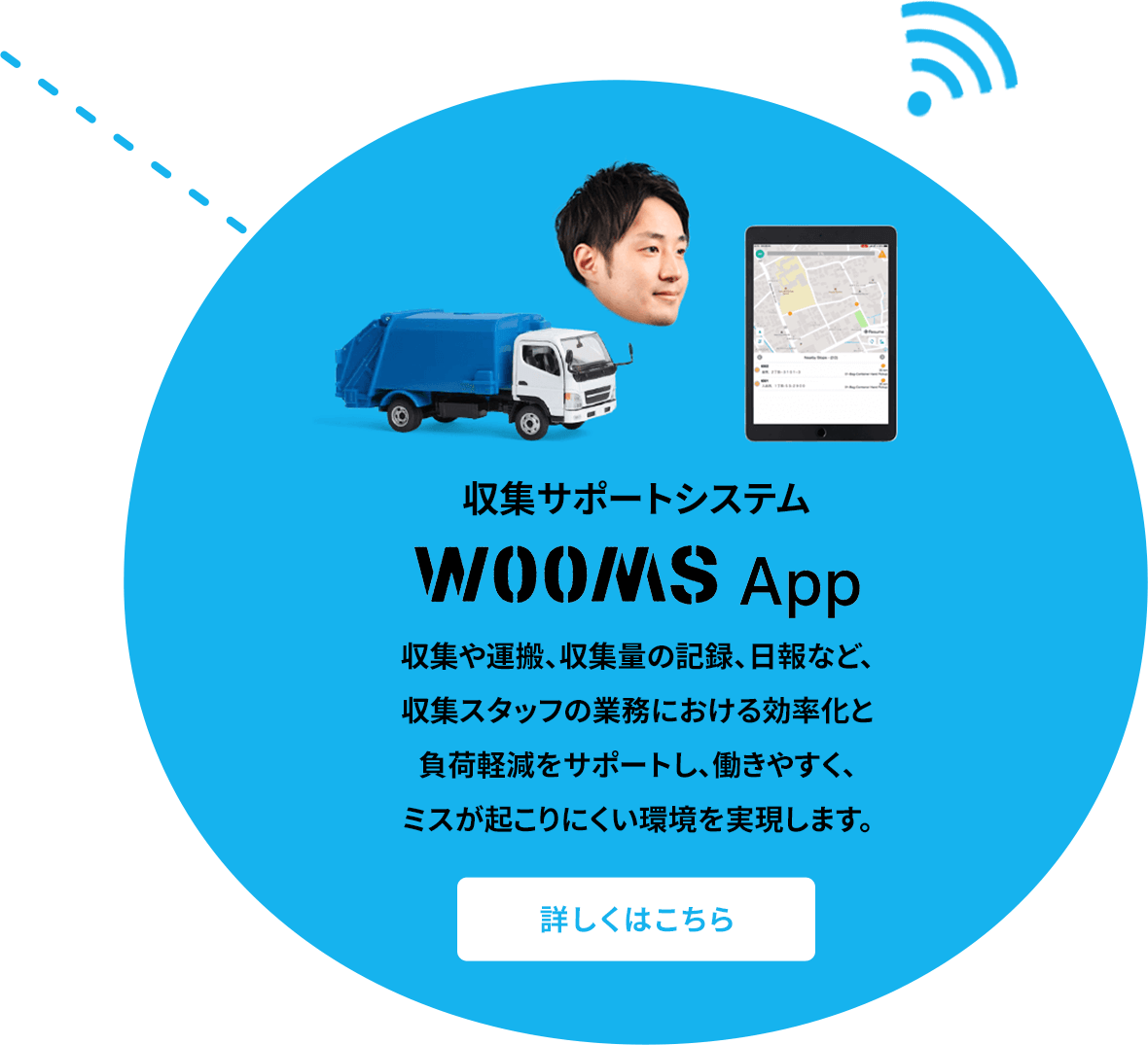 管理サポートシステム Wooms app 詳しくはこちら