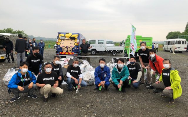 座間市内を流れる相模川河川敷の清掃活動にWOOMSチームが参加しました。